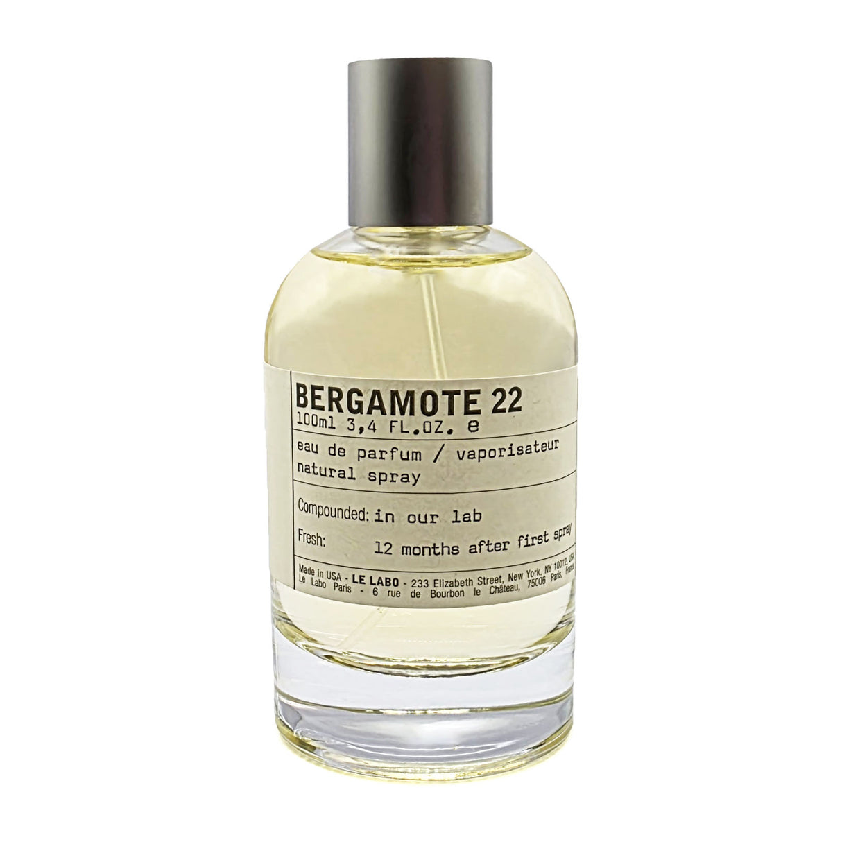 Le Labo Bergamote 22 Eau de Parfum spray bottle, travel spray decant, fragrance tester